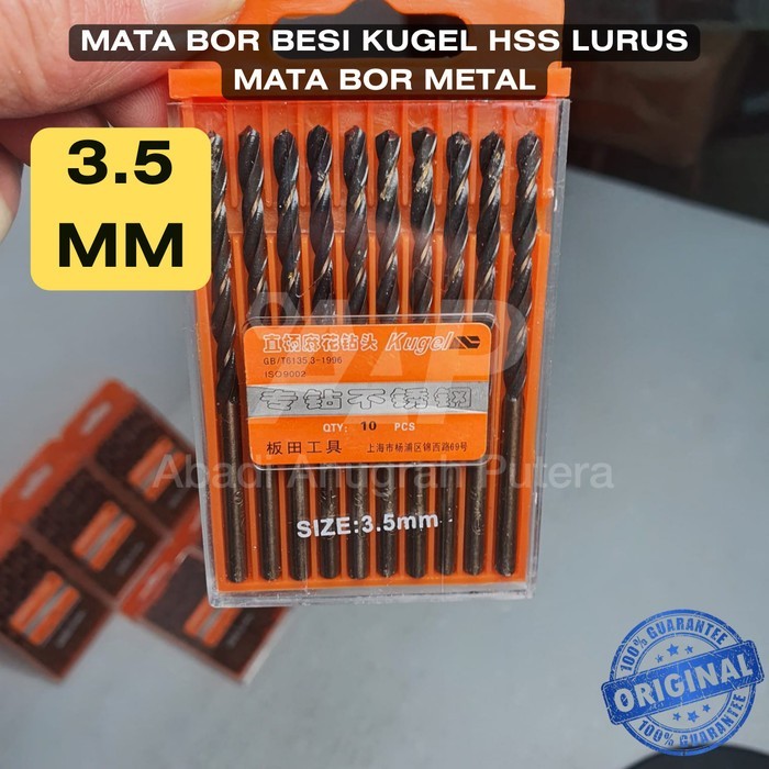 Jual Mata Bor Besi 3.5mm KUGEL HSS Lurus Mata Bor Metal | Shopee Indonesia