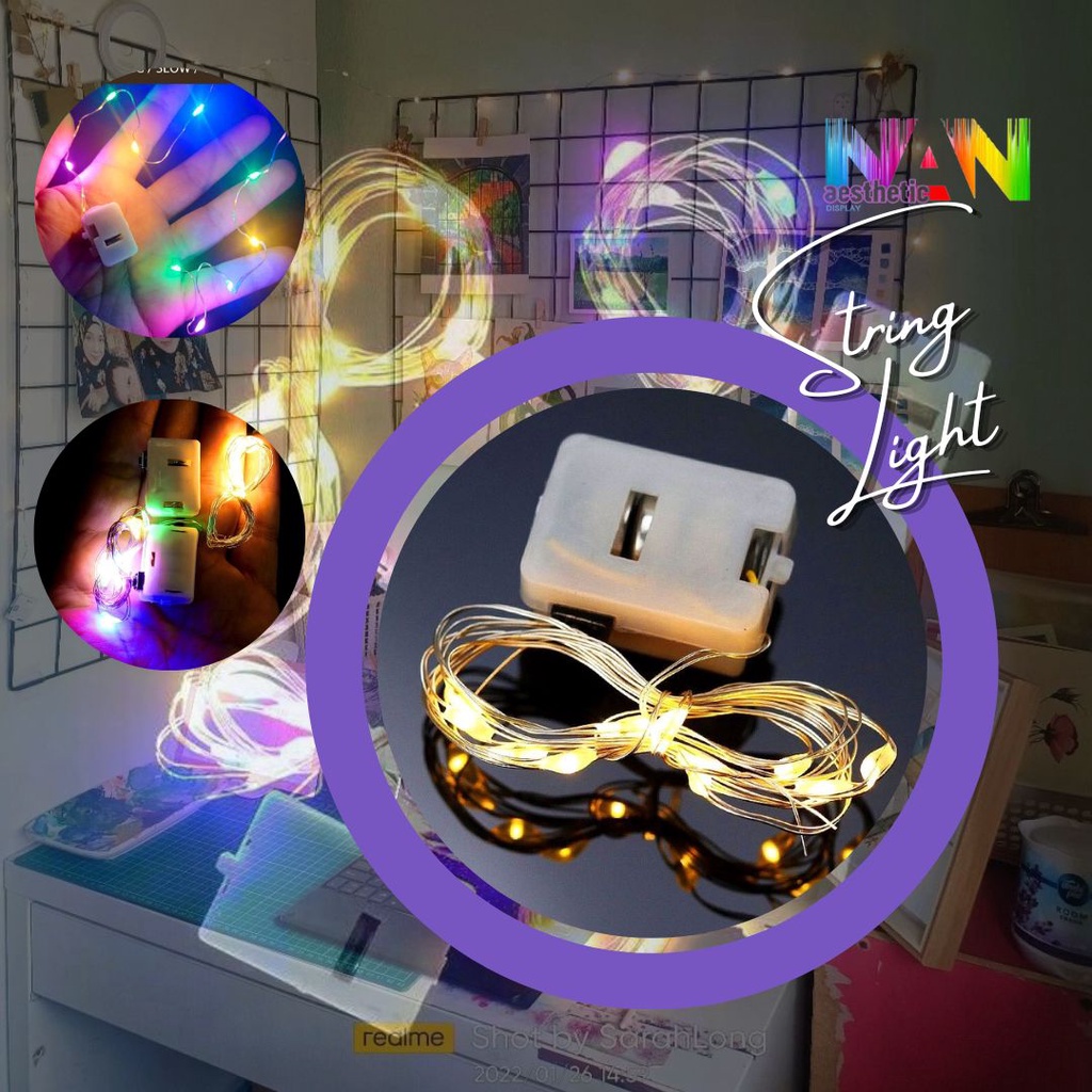 Jual Lampu led tumblr string light led lampu kawat baterai murah ...