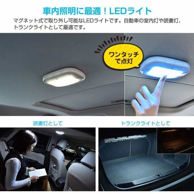 Jual Lampu LED tempel Magnet Portable Recharge Plafon Mobil Emergency Y ...