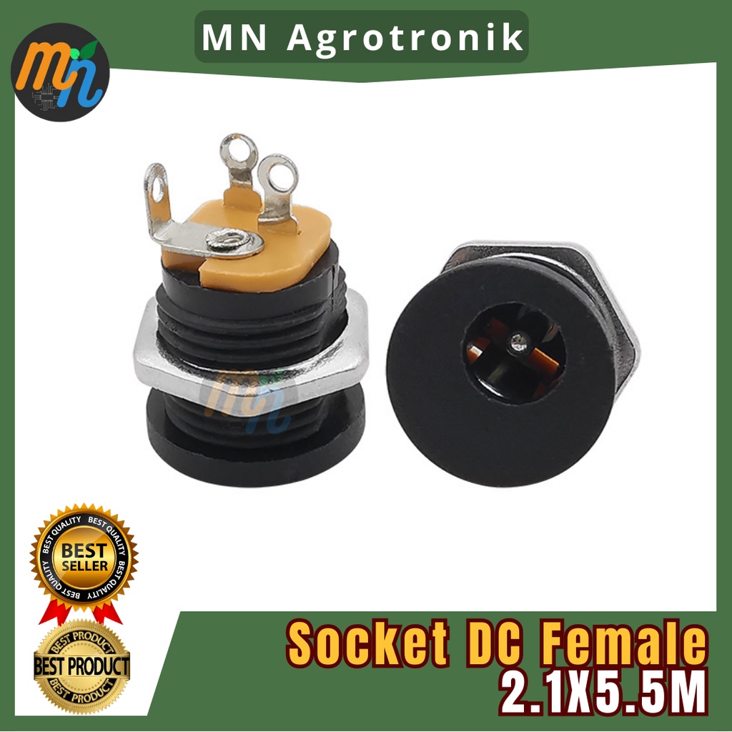 Jual SOCKET SOKET DC MUR 2.1X5.5MM PANEL MOUNT FEMALE POWER SUPPLY ...