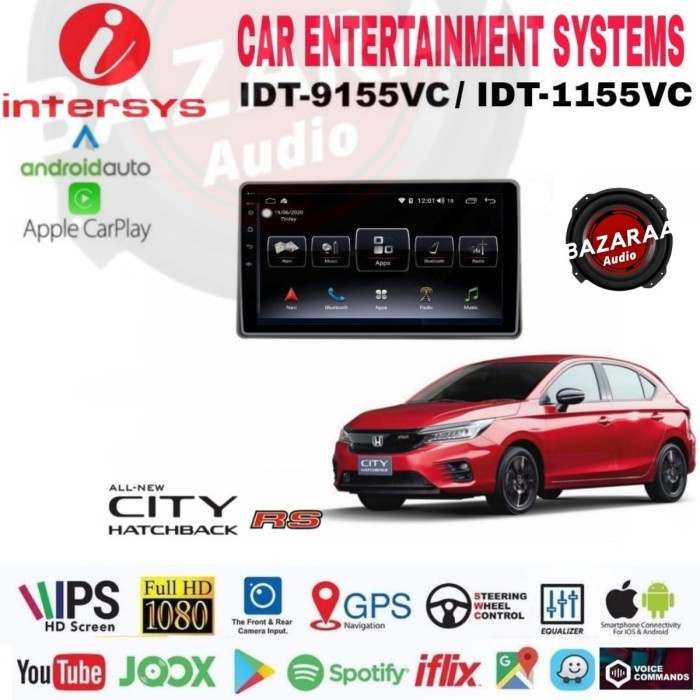 Jual Head Unit Android INTERSYS 9 Inch CITY 2021 Up + Socket PNP ...