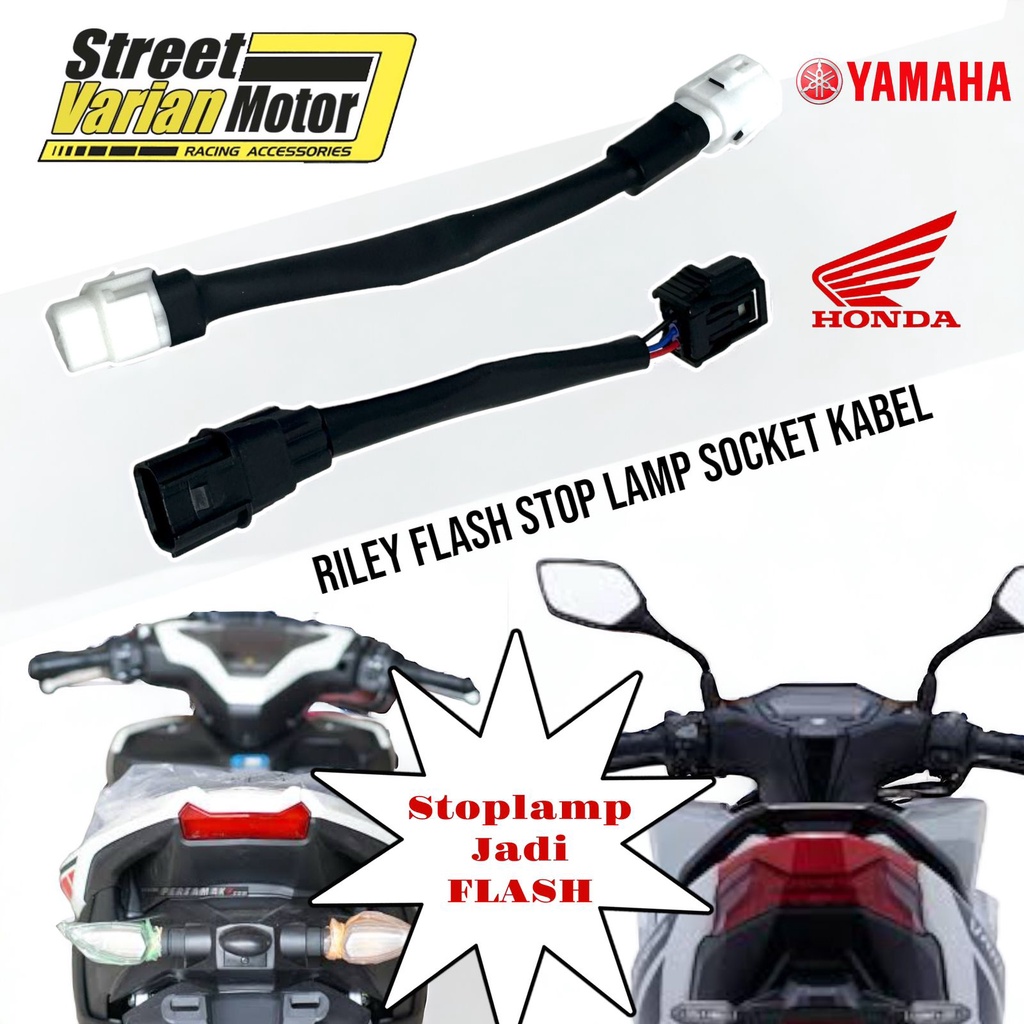 Jual Riley Flash Stop Lamp Socket Kabel Motor Honda dan Yamaha | Shopee ...