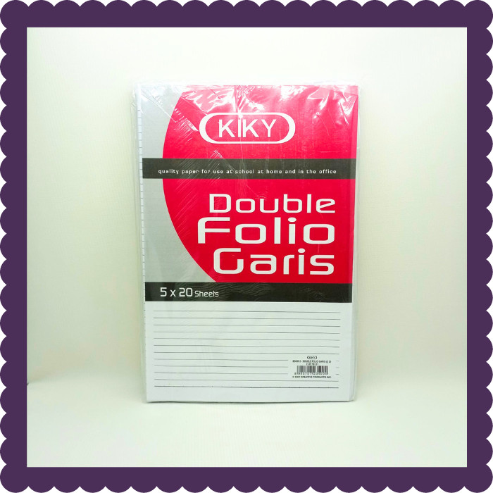 Jual Kertas Double Folio Garis Kiky Lembar Shopee Indonesia