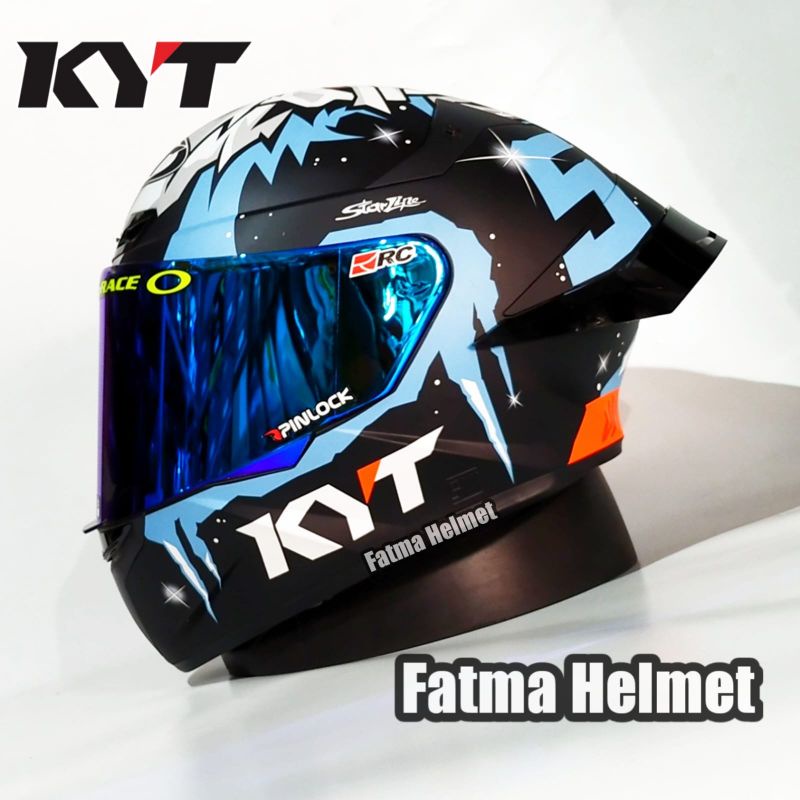 Jual HELM KYT TT COURSE MASIA WINTER PAKET GANTENG VISOR IRIDIUM