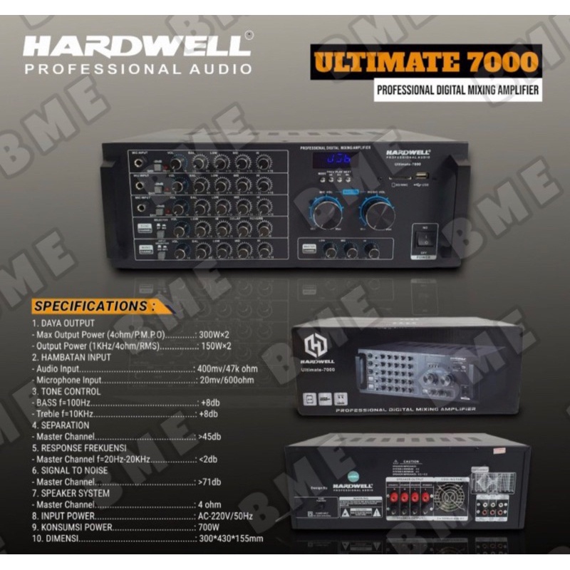 Jual Power Amplifier / Ampli Karaoke Hardwell ULTIMATE 7000 Original