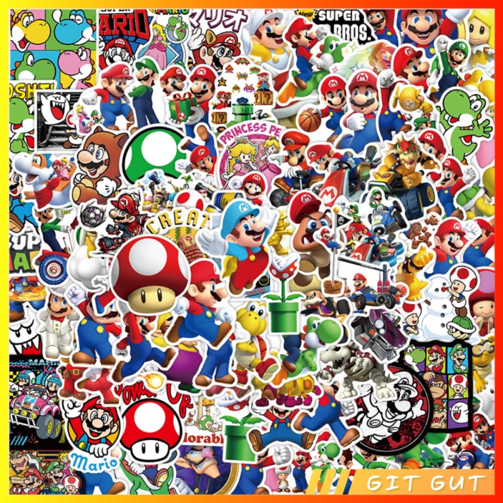 Jual Sticker Pack Stiker Vinyl 50 pcs Super Mario Bros Luigi | Shopee ...