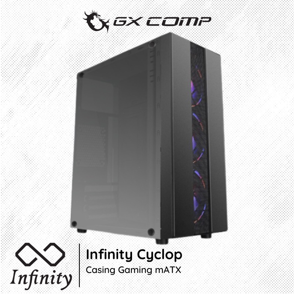 Jual Casing Infinity Cyclops (ATX) - Free 1 Fan RGB | Shopee Indonesia