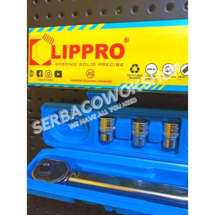 Jual Lippro Kunci Momen Kunci Torsi Moment Torque Wrench 28 - 210 NM ...