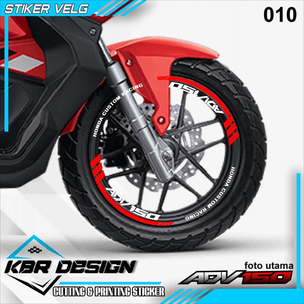 Jual COD Sticker velg HONDA ADV 150 10 (1 SET DEPAN BELAKANG) | Shopee ...