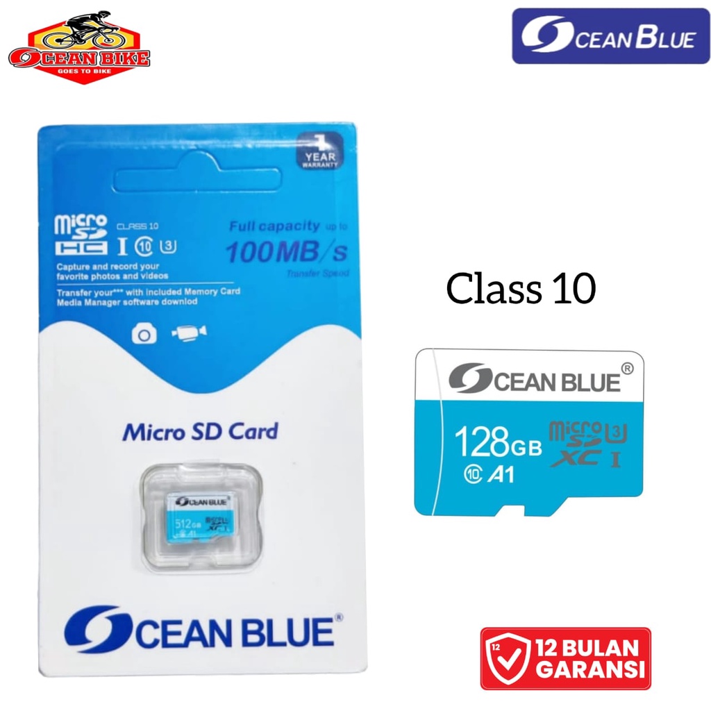 Jual OCEAN BLUE microSD Memory Card Kartu Memori Original TF Class10 Kapasitas 8 16 32 64 128