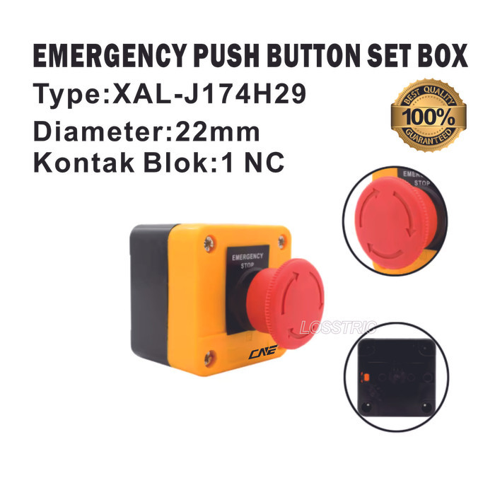 Jual Emergency Push Button Set Box 22mm | Shopee Indonesia