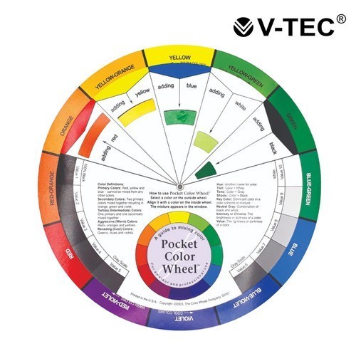 Jual Color Wheel V-Tec Diameter 24 cm Roda Panduan Mencampur Warna ...