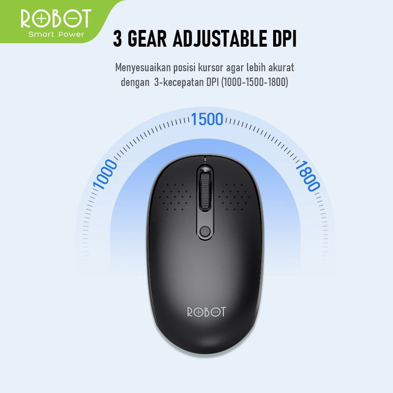 Jual [ M360 ]- MOUSE BLUTOT BLUETOOTH & WIRELESS 2.4G SILENT KEY ROBOT ...