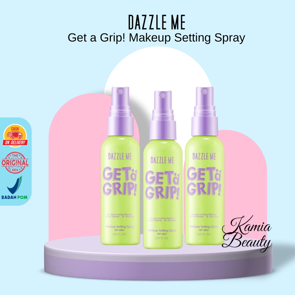 Jual Kamia DAZZLE ME Get a Grip! Makeup Setting Spray 4 X Hydrating ...