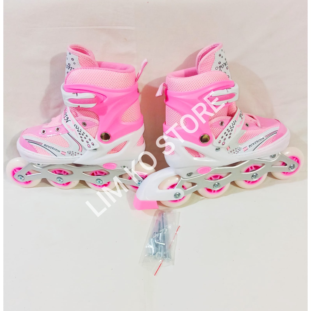 Jual Sepatu Roda Anak dan Remaja power line Full Roda Karet bahan ATOM ...