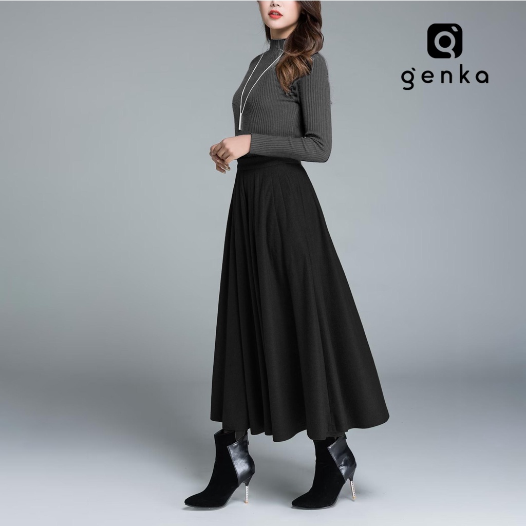 Jual GENKA- Rok Panjang -Chloe Long Skirt | Shopee Indonesia