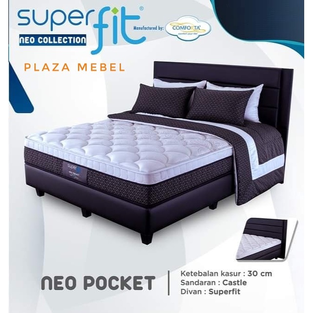 Jual SET Kasur Comforta SuperFit Neo Per Pocket Spring Bed ( FULLSET ...