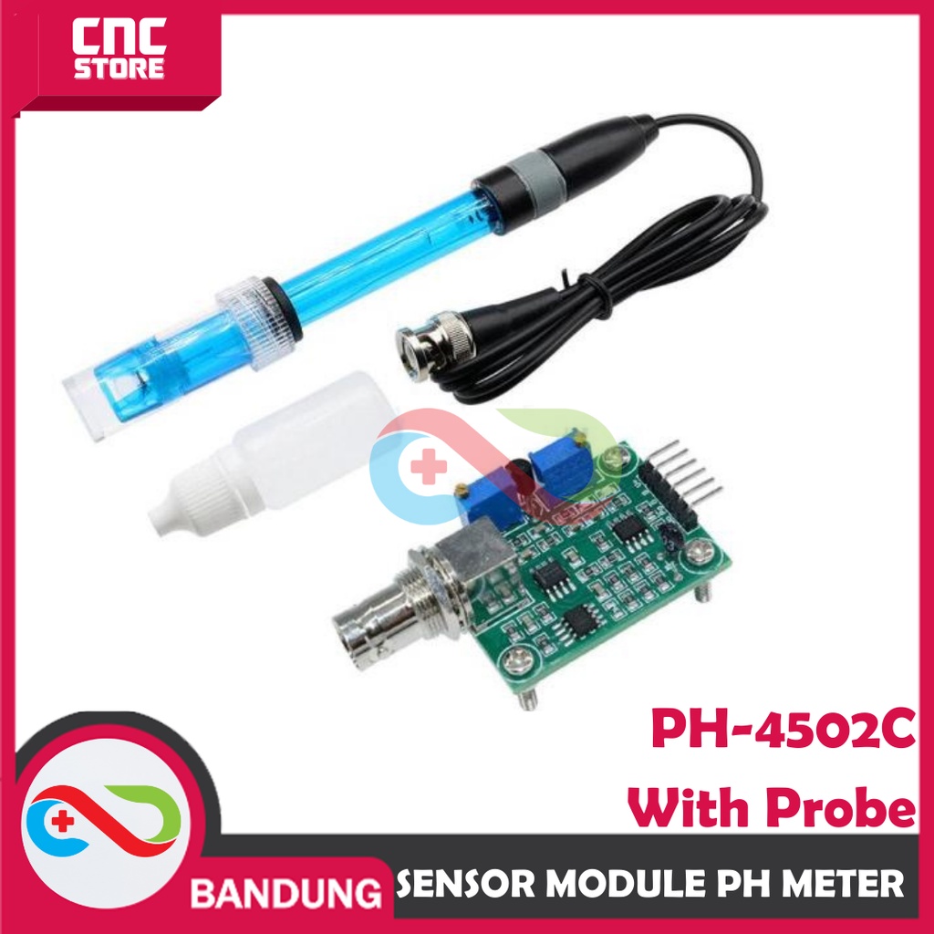 Jual SENSOR PH METER MODULE PH-4502C WITH PROBE ELECTRODE FOR ARDUINO ...