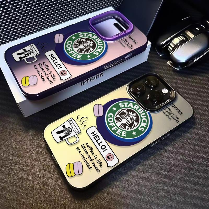 Jual Premium Matte Hard Casing Hp Iphone 15 Promax Starbucks label case ...