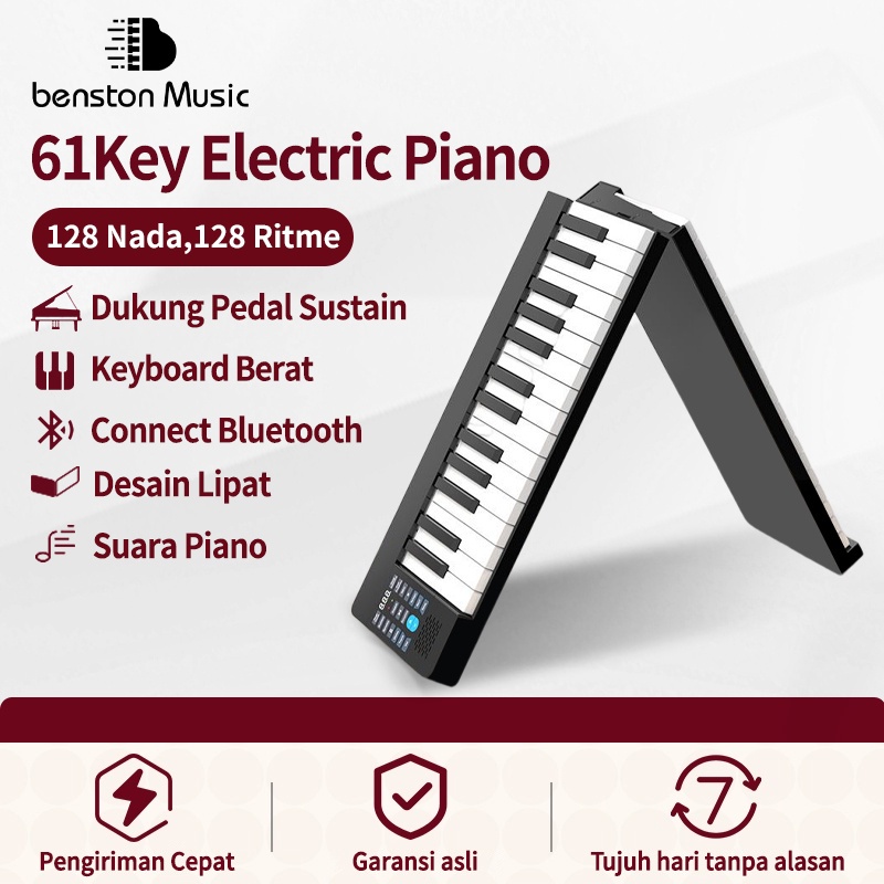 Jual Benston Music- 61-tuts Piano Lipat, Piano Elektrik Pintar 61-tuts ...