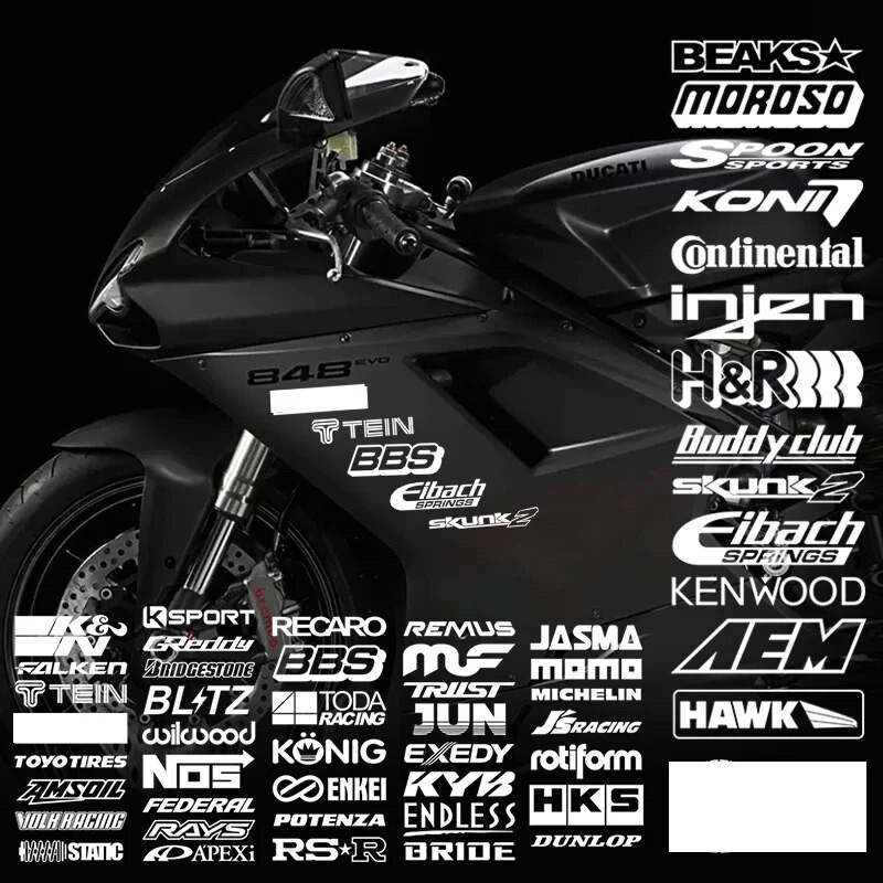 Jual Stiker Cuting Logo Logo Racing ukuran 21 cm x 8cm 1Set Sponsor ...