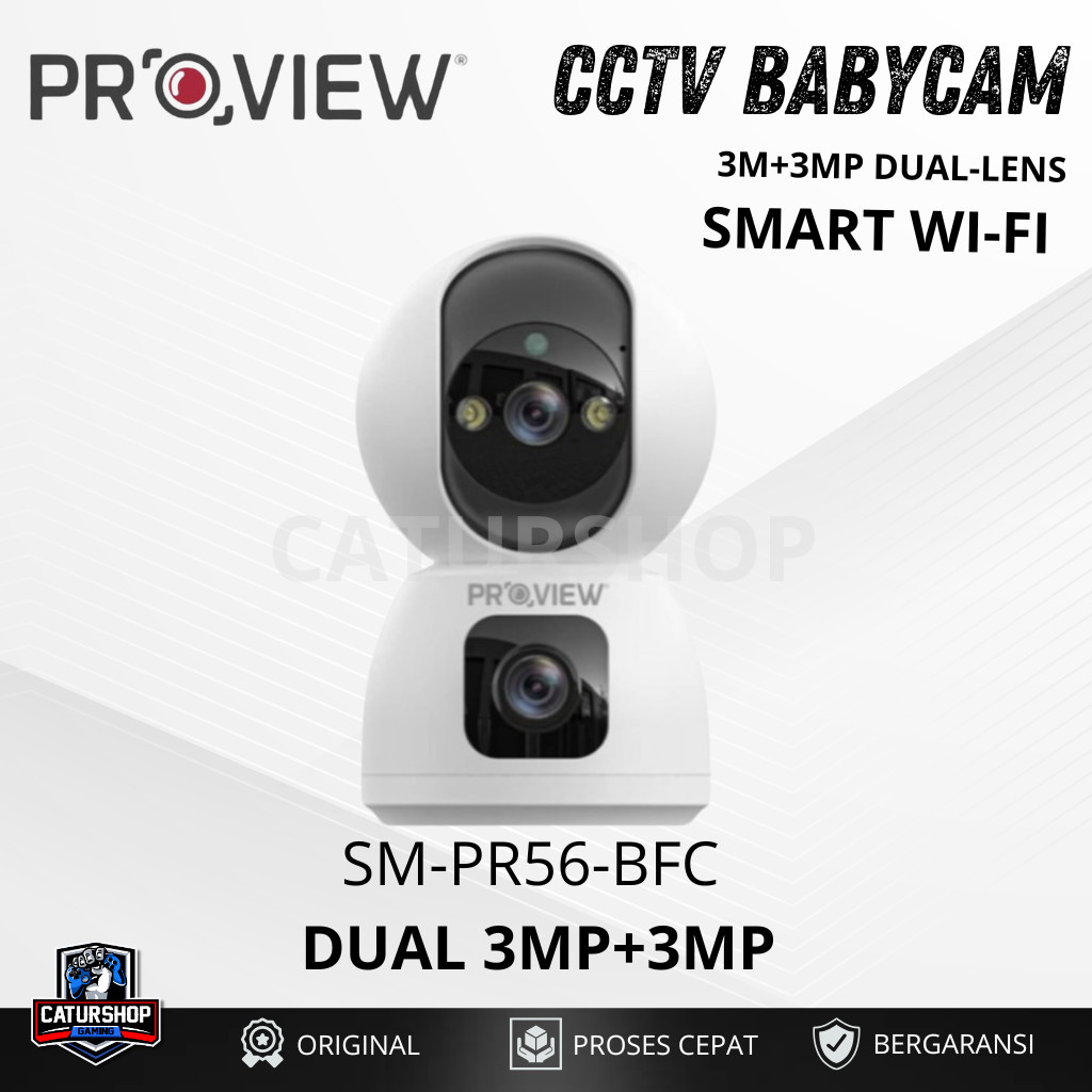 Jual Proview SM-PR56-BFC BabyCam 3MP+3MP Dual Lens Pan & Tilt PTZ 2-Way ...