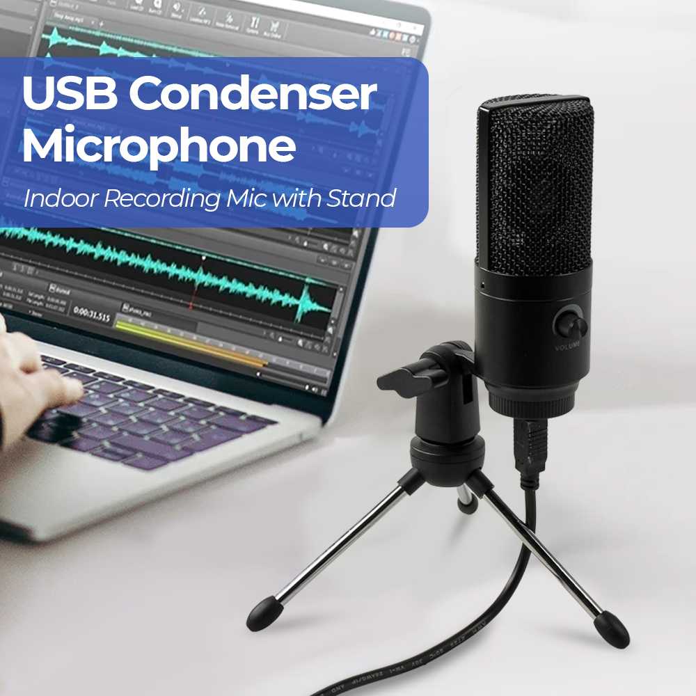 Jual Fifine USB Microphone Condenser Mic Recording Indoor with Stand