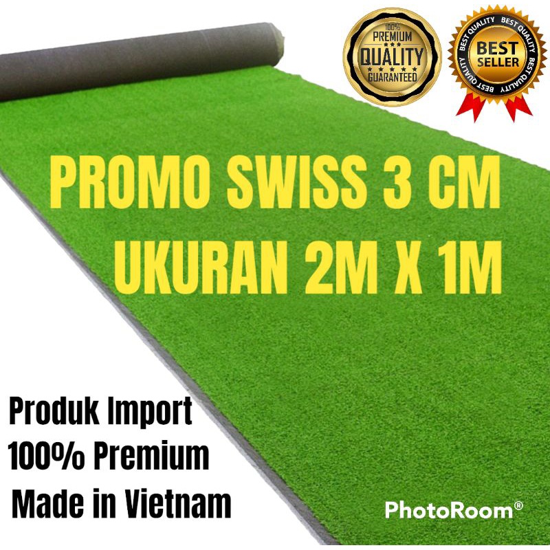 Jual Karpet Rumput Sintetis 1 Roll Ukuran 2x1 Meter Tipe Swiss Premium