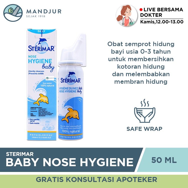 Jual Sterimar Baby Nasal Hygiene Spray 50 mL Semprotan Hidung Bayi