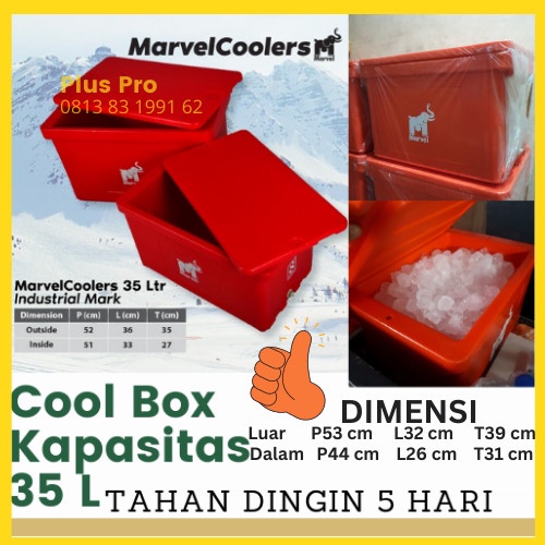 Jual MURAH -Cooler Box 50 L Marvel Cool es batu kristal mancing