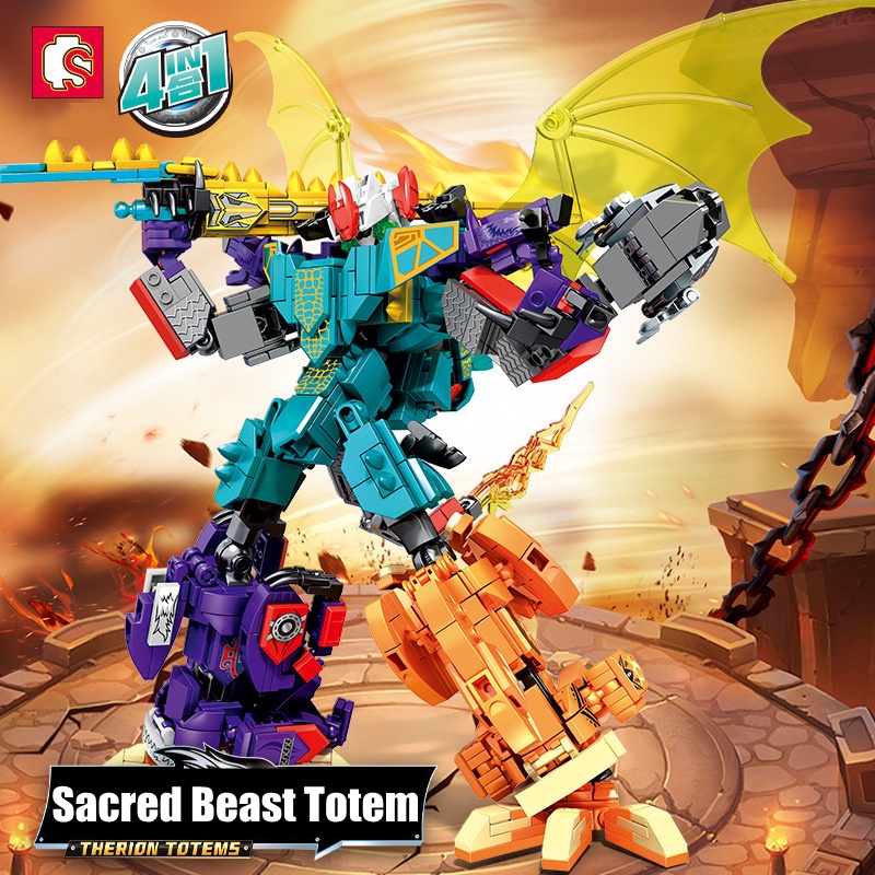 Jual Sembo Block Sacred Beast Totem Mainan Balok Susun Transformers ...