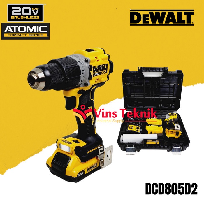 Jual Mesin Bor Baterai Brushless Hammer Drill Dcd Dewalt Dcd D Shopee Indonesia