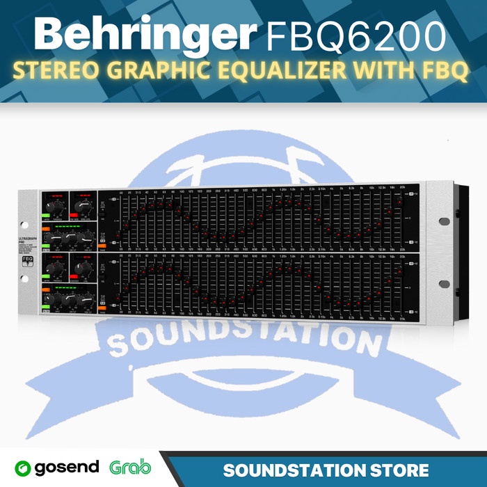 Jual BEHRINGER ULTRAGRAPH PRO FBQ6200 Stereo Graphic Equalizer with FBQ