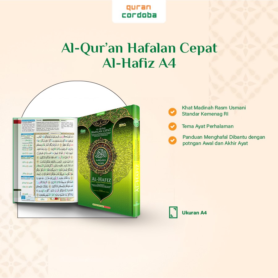 Jual Al Quran Cordoba Al Hafiz / Hafidz Hafalan Cepat Tiga Blok Warna ...