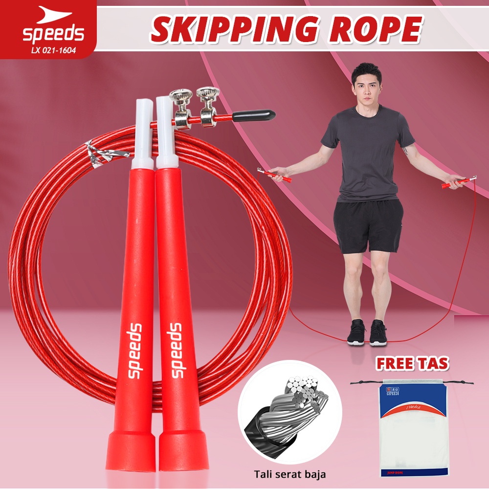 SPEEDS  Tali Skipping Lompat Tali Skiping Jump Rope Alat Olahraga beban LX 021-1604