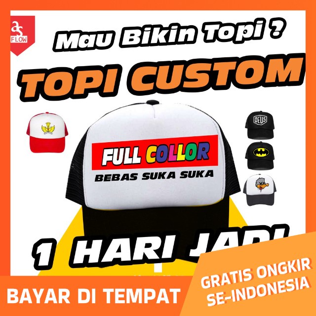 Jual HARGA GROSIR - Topi Trucker + TOPI SABLON CUSTOM Design Full ...