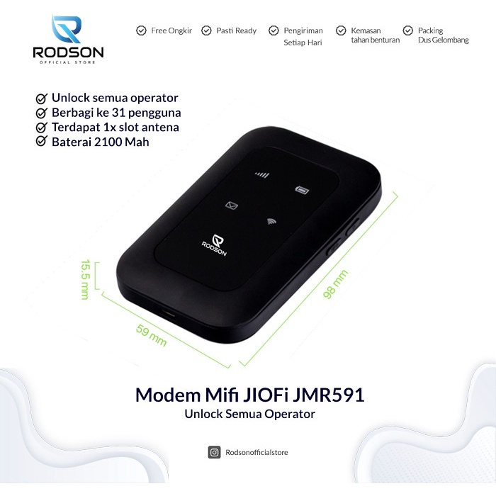 Jual Modem Mifi Jiofi Jmr G Lte Unlock All Operator Mbps