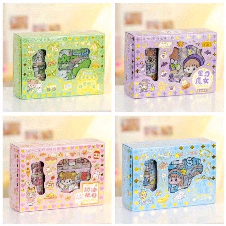 Jual Sticker Momo Roll Dekorasi Botol Buku Sticker Momo Waterproof ...