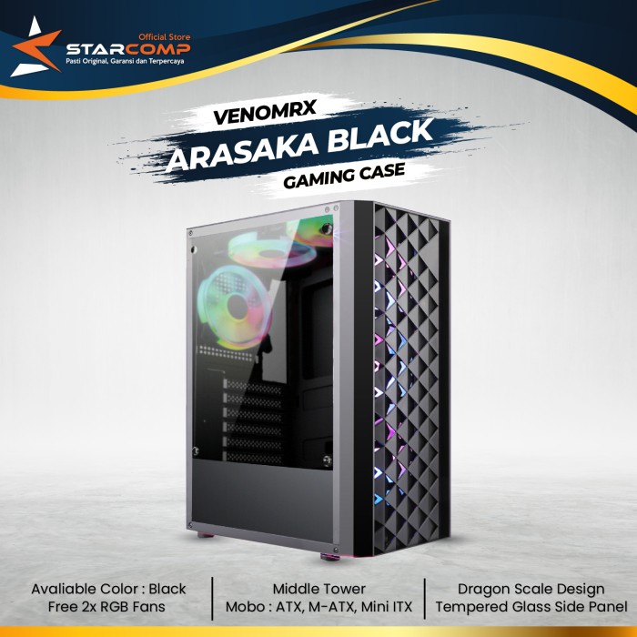 Jual Venomrx Arasaka Atx Casing Pc Shopee Indonesia