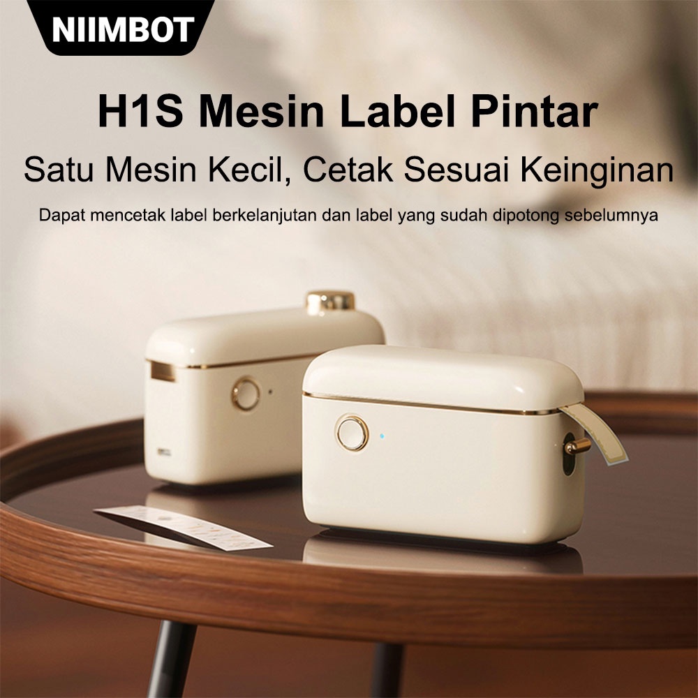 Jual Niimbot H1s Bluetooth Nirkabel Printer Label Termal Printer Stiker Mini Isi Ulang Portabel 5655