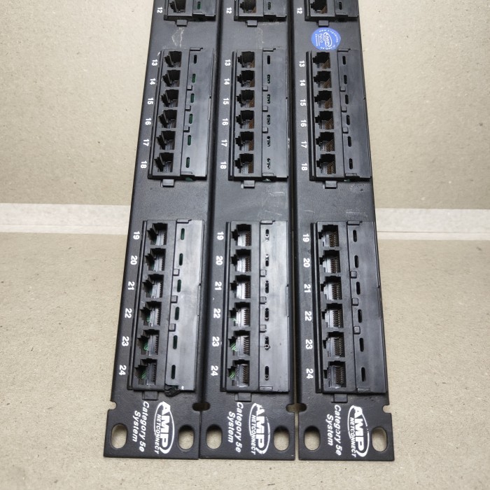 Jual promo Patch panel AMP cat5e 24-port Rack Server termurah | Shopee ...