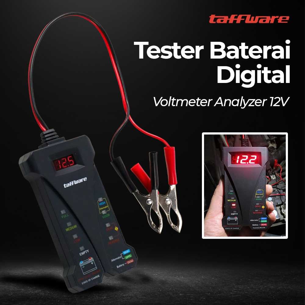 Jual Taffware Tester Baterai Digital Voltmeter Analyzer 12V - CNBJ-805 ...