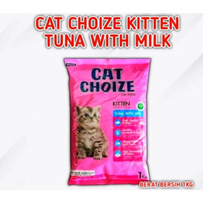 Jual CAT CHOIZE KITTEN TUNA WITH MILK MAKANAN ANAK KUCING HIGH PROTEIN ...