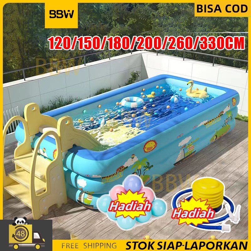 Jual FREE BONUS POMPA..!! 1.5/2/3M Kolam Renang Karet Anak Ukuran Besar