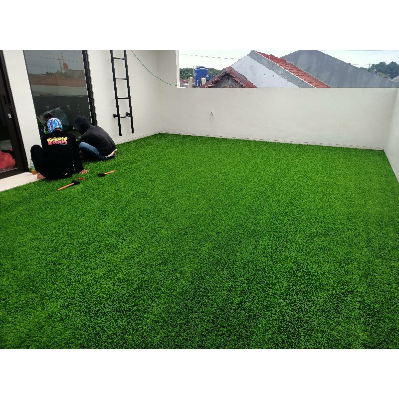 Jual KARPET RUMPUT SINTETIS 1 ROLL UKURAN 2X9 METER TIPE SWISS TEBAL 3 ...