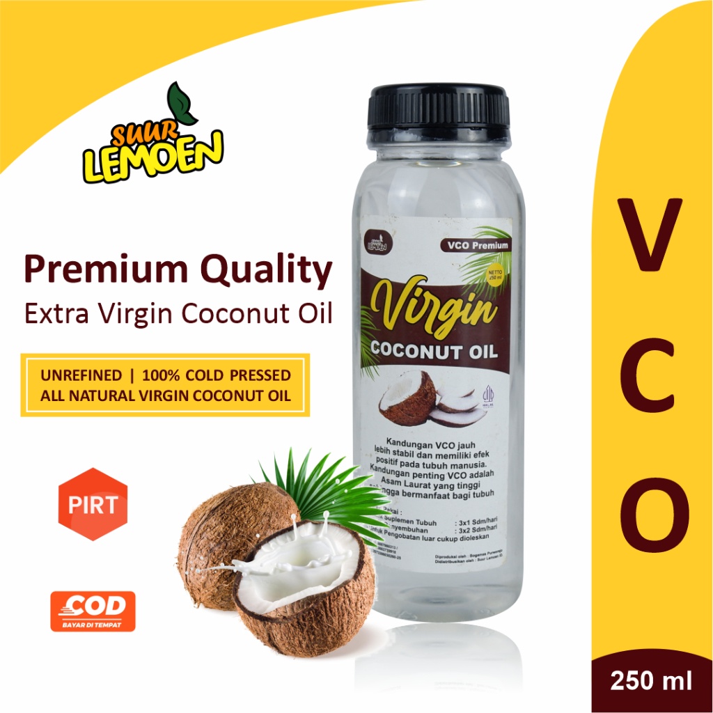 Jual VCO PREMIUM Extra Virgin Coconut Oil 250 Ml Minyak Kelapa Murni