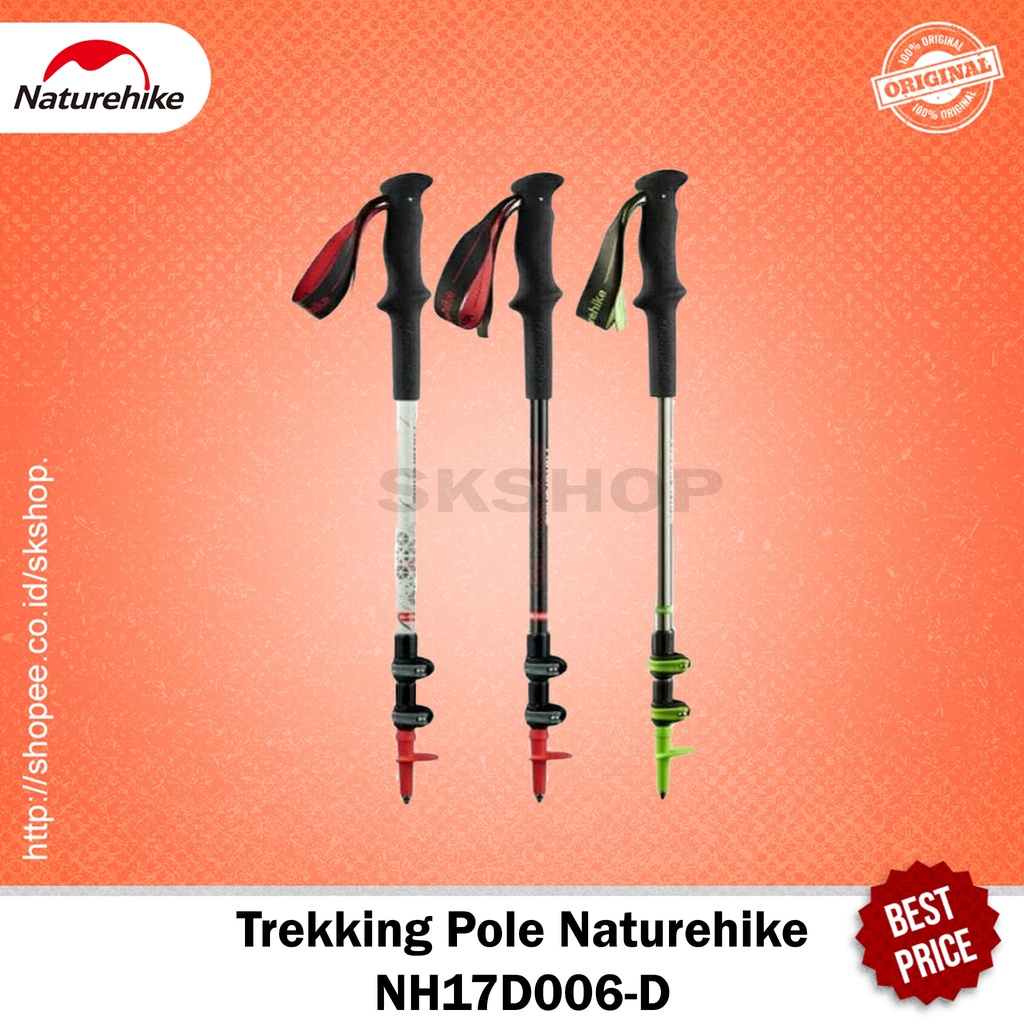 Jual Trekking Pole Naturehike NH17D006D Tiang Hiking Stick Anti Karat