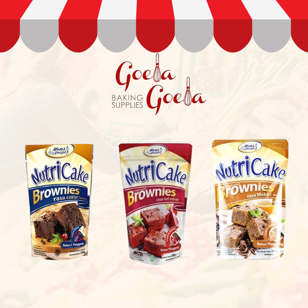 Jual NutriCake Brownies kukus atau panggang coklat dan red velvet