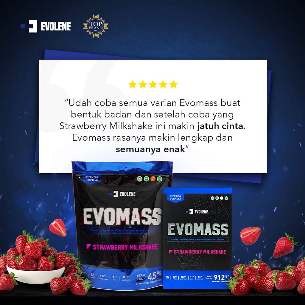 Jual EVOMASS 2,25 KG EVOLENE 5 LBS BPOM HALAL GAINER EVO MASS ORIGINAL ...