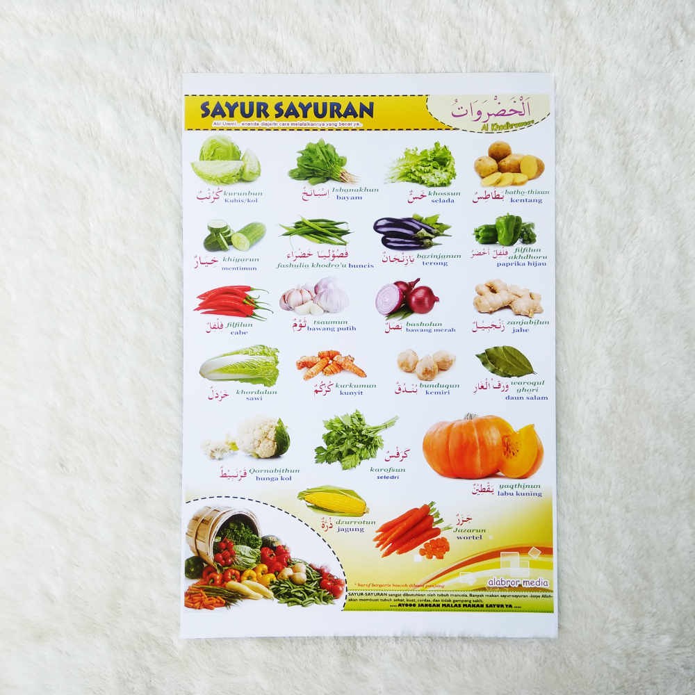 Jual Poster Sayur Sayuran Arab Indonesia | Shopee Indonesia